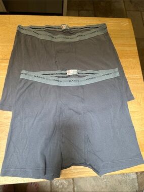 Hanes Men's Dark Gray Boxer Briefs - 2 Pack